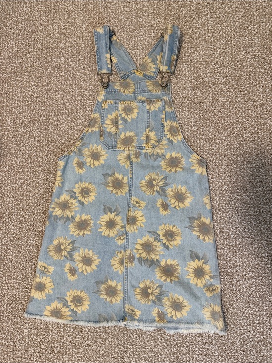 American Eagle Outfitters Dresses & Skirts - American Eagle Sunflower Printed Denim Jumper